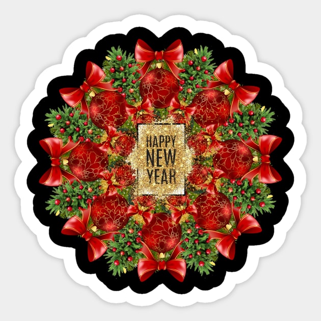 Happy New Year Mandala Sticker by burenkaUA